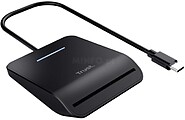 Trust Primo Leitor de Cartão DNI - Cabo USB-C de 1m - Multiplataforma - 16x64x79mm - Cor Preto TR26061