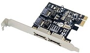 PCI Express Card SATA-3 - 2x eSATA externas e 2x SATA internas para PC