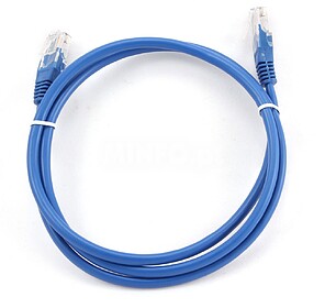 PP12-1M/B : Cabo CAT5E UTP moldado 1m Azul