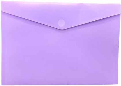 Bolsa A4 com Fecho Velcro Plástico Mate Violeta Pastel 1un Bolsa A4 com Fecho Velcro Mate Violeta Pastel 1un