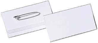 Porta Nomes Horizontal 90x57mm c/Alfinete 50un Porta Nomes H...