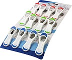 Conjunto de 12 Pinças Multiusos Plástico 76511