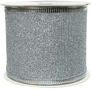 G-72283 : 72283 LAÇO COM PURPURINA PRATA 270X6,3CM