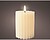 Vela de Cera LED Cor Bege, Superfície com Relevo, Ø7,5x12,3cm. LUMINEO G-72653 - imagem 1