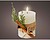 Vela branca de cera, LED, superfície rústica com ramalete, Ø7,5x13cm G-72657 - imagem 1