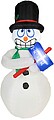 Boneco de neve inflável com led para uso externo, 80 x 70 x 175 cm G-72922
