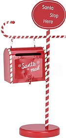 G-72482 : 72482 CAIXA DECORATIVA DE NATAL, METAL, VERMELHA, ...
