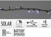 Guirlanda LED, 240 LEDs, 13 Funções de Piscar Branco Frio, Solar G-72506