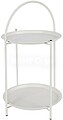 Mesa Auxiliar de Metal Branco Ø40 x 66 cm 27063