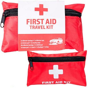 97156 KIT DE PRIMEIROS SOCORROS PARA VIAGENS COM 33 peças