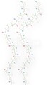 Guirlanda decorativa de led multicolorida para interiores, com fio prateado, 80 leds, 1,5 m G-71558