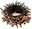 Cordão de luzes led branco quente 4008 com cabo preto G-72912