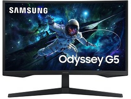 Monitor Samsung Odyssey G5 27” LED VA Curvo QHD 165Hz FreeSync - Resposta 1ms - Ângulo de Visão 178º - HDMI, DisplayPort - VESA 75x75mm