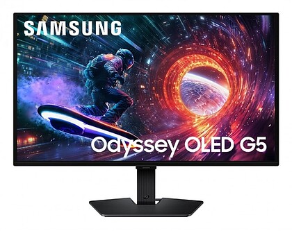 LS27FG502SUXEN Monitor Samsung Odyssey OLED G5 27” OLED QHD 180Hz FreeSync HDR10 - Resposta 0.03ms - Ângulo de Visão 178º - HDMI, DisplayPort - VESA 100x100mm