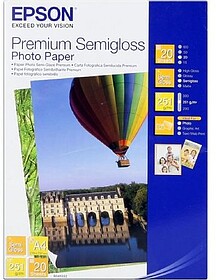 PAPEL FOTOGRAFICO EPSON A4 PREMIUM SEMIGLOSS 251G M2 20 HOJA...