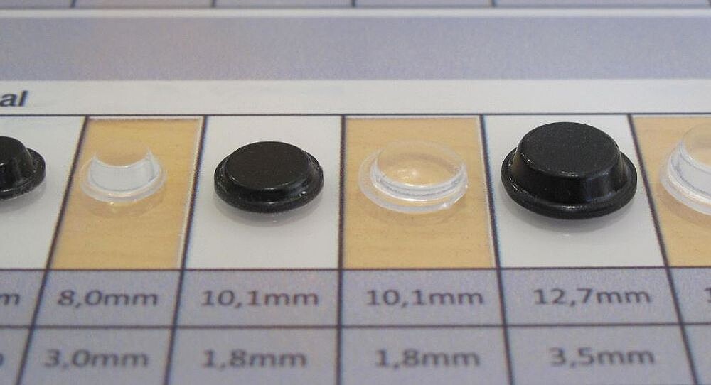 Batente Hemisférico Fixy 6,4mm x 1,9mm Transparente (561pc)