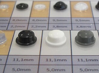 Batente Hemisférico Fixy 11,1mm x 5,0mm Preto (242pc)