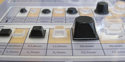 Batente Quadrado Fixy 12,6mm x 5,7mm Transparente (200pc)