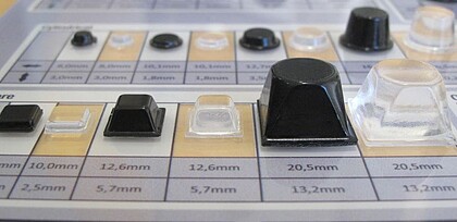 Batente Quadrado Fixy 20,5mm x 13,2mm Transparente (72pc)