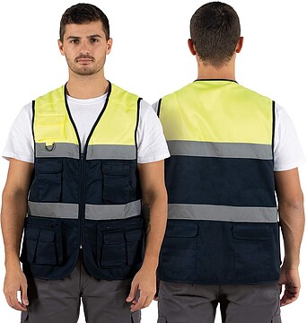 Colete multi-bolsos refletor CL-05