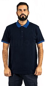 BC210 2C Polo Belcamp Bicolor tam: M cor: Azul Royal/Azul Ma...