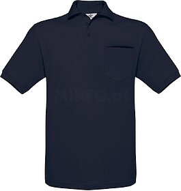 BC560036652XL Safran Pocket : Azul Marinho 2XL Polo B&C Safr...