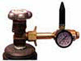 Adaptador com manómetro para garrafa de gás hélio
