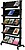 Expositor Paperflow de Solo Metalico Preto com Rodas 1650 X 380 X 825 MM 255.01 - imagem 2