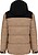 Parka acolchoada com capuz bicolor unissexo K6163 - imagem 2
