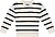 Sweatshirt eco-responsável decote redondo às riscas com ombros descaídos unissexo NS450 - imagem 2