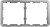 Moldura para dois interruptores - Compatível com 2 x AJ-SIDEBUTTON - Ajax - LightSwitch Frame (2 seats) AJ-FRAME-2 - imagem 2