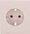 AJ-CENTERCOVER-SMART-IVO : Cobertura central para ficha inteligente e tipo F - Compatível com AJ-OUTLETCORE-SMART - Indicador LED do estado da tomada e do consumo de energia - Botão tátil para controlo manual - Feedback LED - Cor marfim - imagem 2