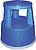 Tamborete Q-Connect com Rodas Retracteis Azul KF-00635 - imagem 2