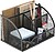 Organizador de Secretaria Q-Connect Metalico Curvo Cinza com 5 Departamentos 220X140X130 MM - imagem 2