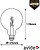 Lâmpada LED E27 Globo Filamento 12W 240V 3000K 1560lm AVIDE ALG125F-E27-WW-12W - imagem 2