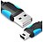 Cabo USB 2.0 Vention VAS-A14-B050/ Mini USB Macho - USB Macho/ 50cm/ Azul e Preto - imagem 2