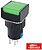Comutador Pulsador Quadrado 230V 2 NA 2 NF Verde Bipolar G-330-048-4 - imagem 2
