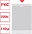 Esselte Pack de 100 Porta-Cartões Tamanho 93x138mm - Transparente Acabamento Liso 46006 - imagem 2