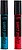Pack de Delineador Líquido Alpino com 2 Frascos de Maquilhagem Líquida com Aplicador - Lava-se com Água - Testada Dermatologicamente - Cores Azul e Vermelho DL010204 - imagem 2