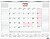 Finocam Neutro Vade Calendário - Anual 2027 - Vista Mensal - 420x310mm - Espiral Dupla - Papel de 150g/m2 - Espaço para Escrever - Cor Vermelho e Branco 781310027 - imagem 2