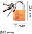 Cadeado 40MM 3 Chaves BASIC LINE EDM 85702 - imagem 2