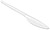 Faca de plastico branco reutilizavel pack de 100 unidades Faca de plastico branco reutilizavel pack de 100 unidades 10070129 - imagem 2
