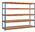 Prateleiras industriais, 2000x1800x600 mm, 600 kg Flex Point, 5 prateleiras de madeira - imagem 2
