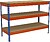 Mesa de Trabalho da Oficina, 1500x900 mm, Capacidade de Carga 400 kg, Prateleira dupla inferior - imagem 2