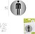 Placa Adesiva WC ”Homem” Aço Inoxidável Ø 7 cm - imagem 2