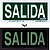 PLACA/ SINAL Fluorescente Saída 22x10 cm - imagem 2