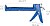 Pistola SILICONE Basic. Cor Azul. Pistola de Silicone, Pistola de Silicone, Pistola de Calafetagem, Pistola de Calafetar, Pistola SILICONE Azul Basic - imagem 2
