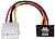 Cabo SATA Aisens com alimentação Acodado com Ancoragens - Molex 4 pinos/M-SATA Fêmea - 16cm - 100% Cobre - Preto - imagem 2
