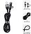 Cabo Subblim Top 4 em 1 - USB-A USB-C Lightning - 60W - Nylon Trançado - Carregamento Rápido - 1 Metro - imagem 2