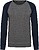 Sweatshirt BIO bicolor de homem com decote redondo e mangas raglan K491 - imagem 3